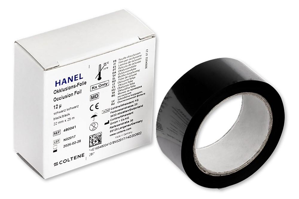 HANEL Occlusion Foil 12μ 2sided black 雙面黑咬合箔