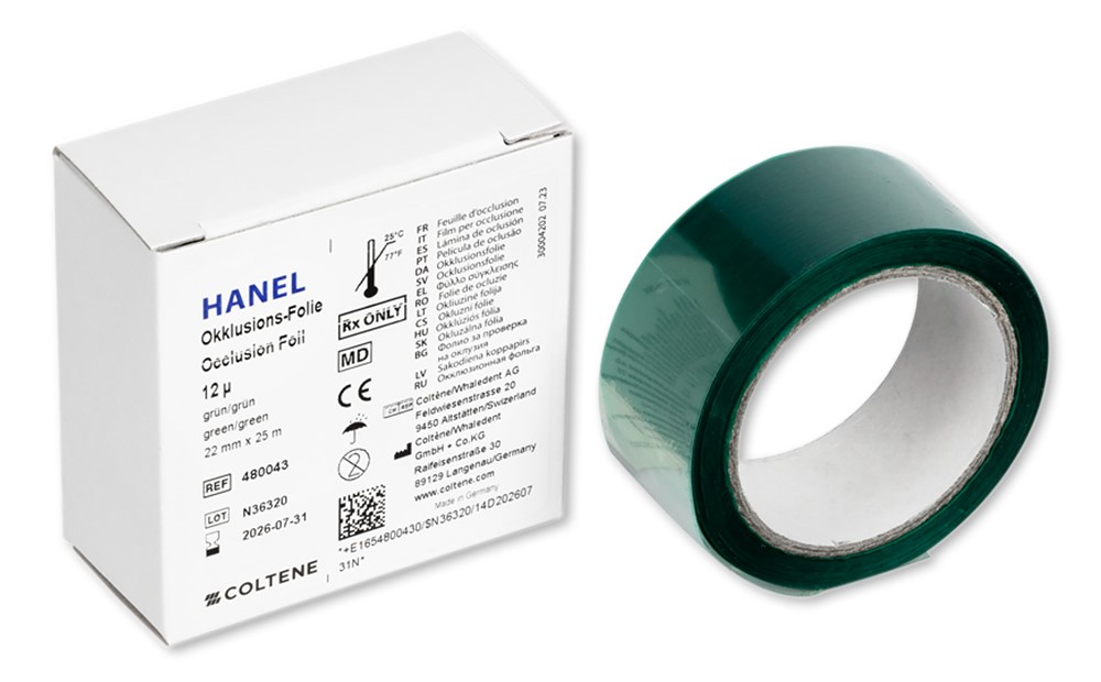 HANEL Occlusion Foil 12µ 2sided Green 雙面綠咬合箔