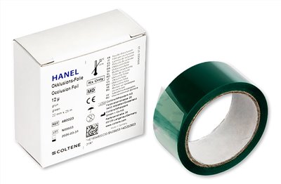 HANEL Occlusion Foil 12µ 1sided Green 單面綠咬合箔